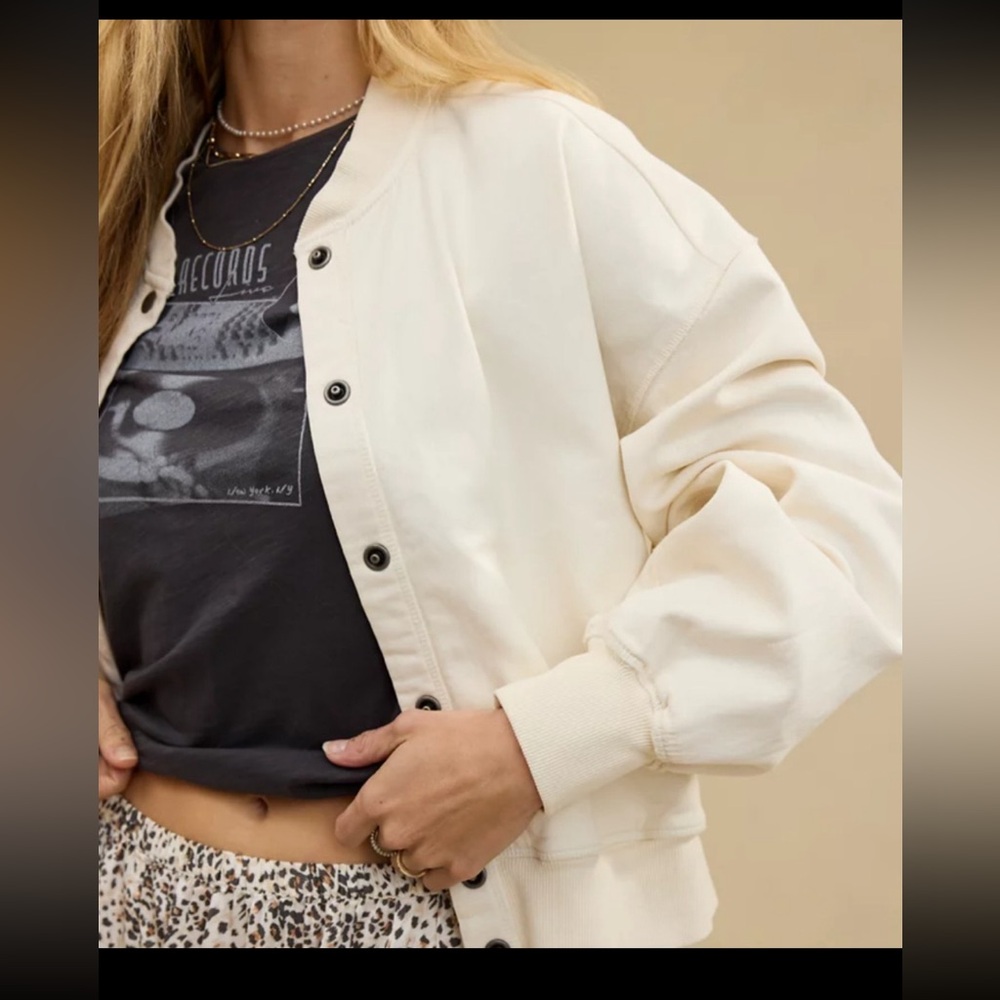 Aerie NWT Soft Landing Bomber,  Medium, Natural Color